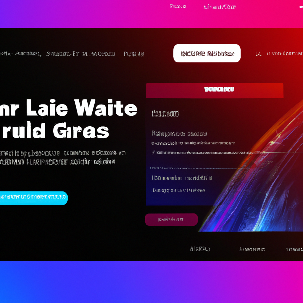 Мокап премиального лендинга с тёмным интерфейсом, стеклянными карточками и кодом на фоне